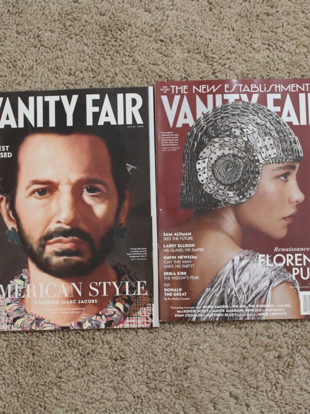 Vanity Fair magazine Lot of 2 2026 Issues Featuring VF Best Dressed List